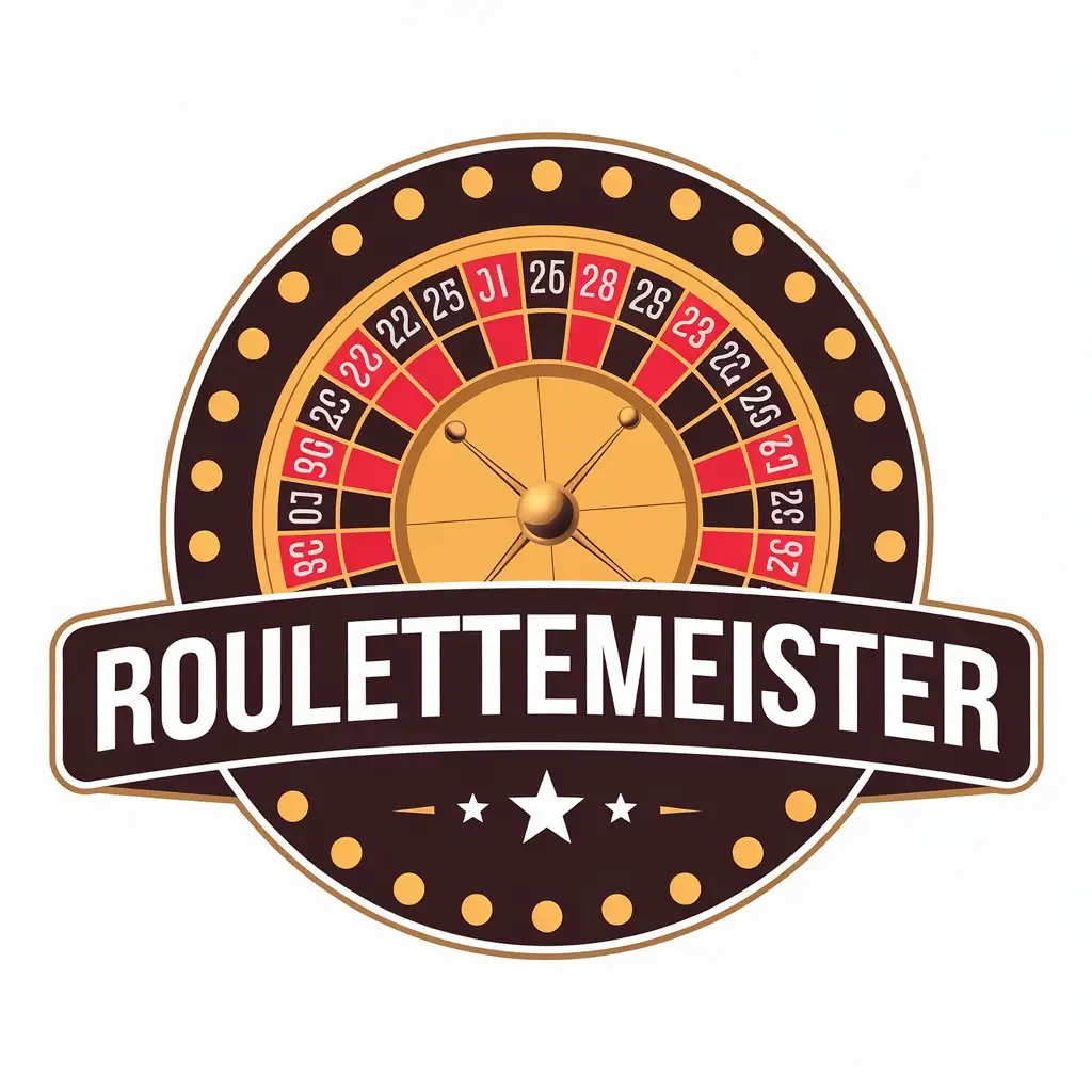 LOGO Design for Roulettemeister Vector Roulette Symbol with Clear Background for Entertainment Industry