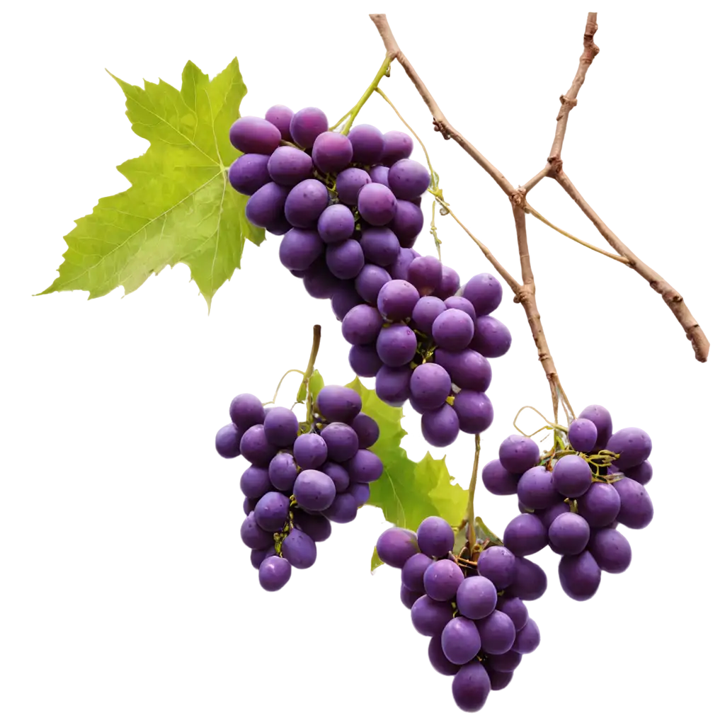 Purple-Grapes-Fruit-Bunches-PNG-Image-HighQuality-Transparent-Background-for-Versatile-Use