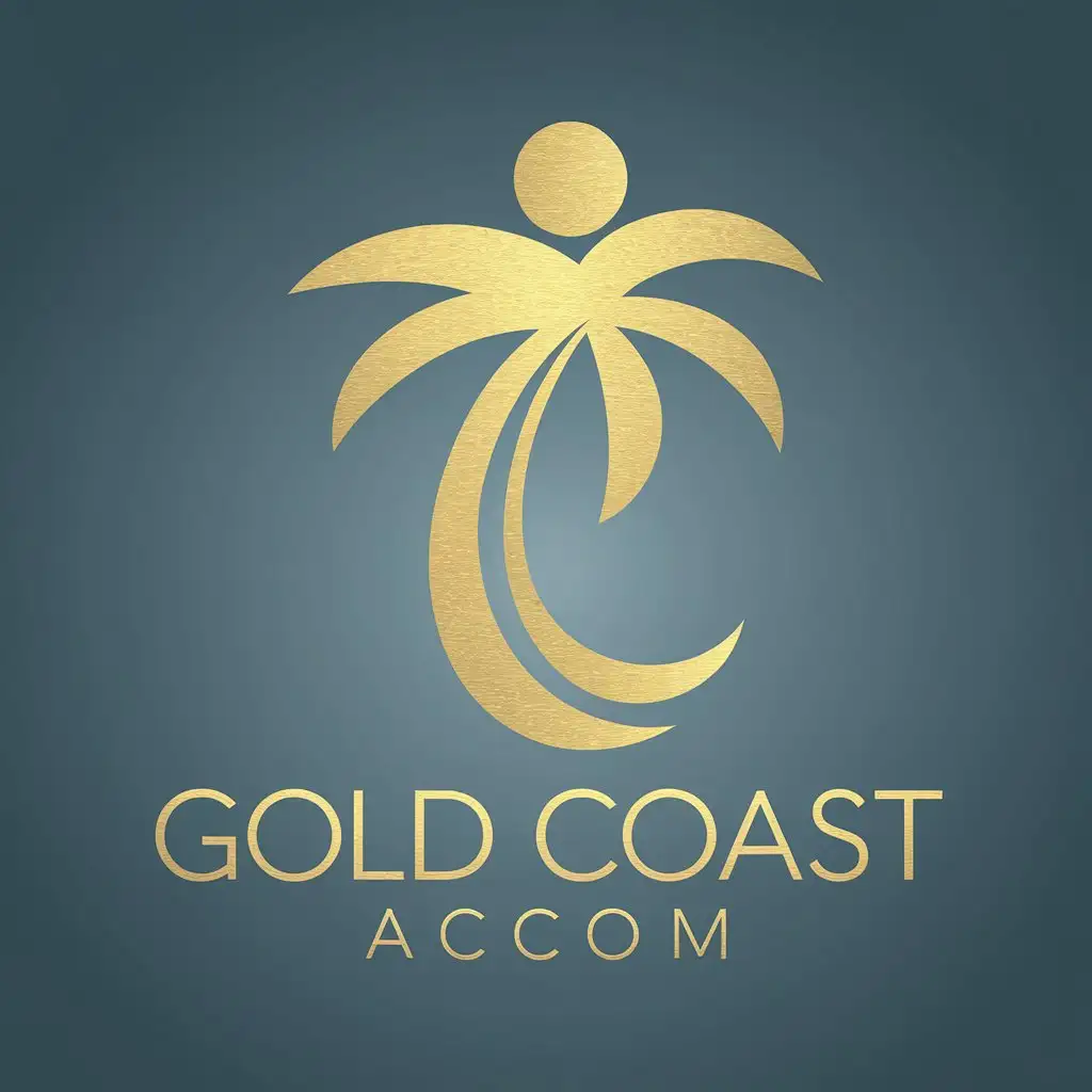 LOGO Design for Gold Coast Accom Luxury Coastal Living and Relaxation