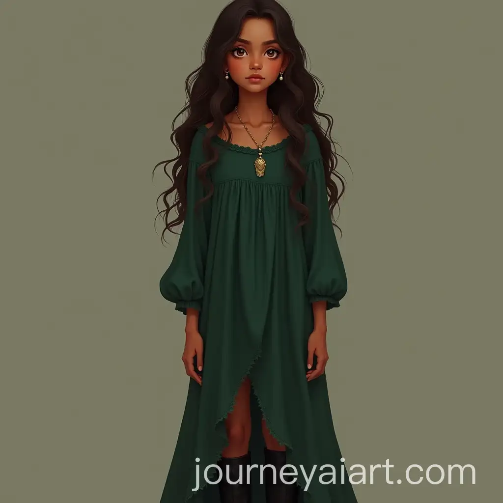 SeventeenYearOld-Mayan-Girl-in-Elegant-Boho-Dress
