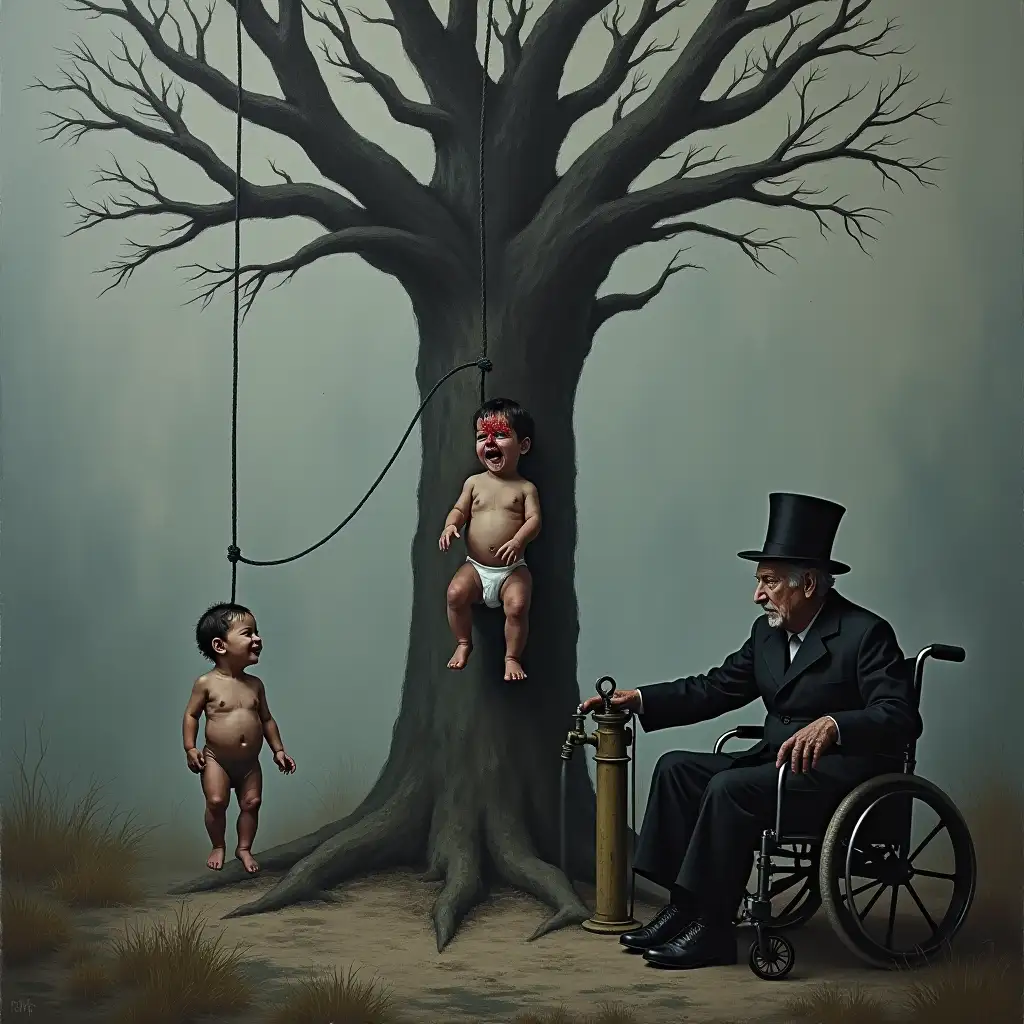 Surreal-Depiction-of-Childhood-Illness-and-Hardship