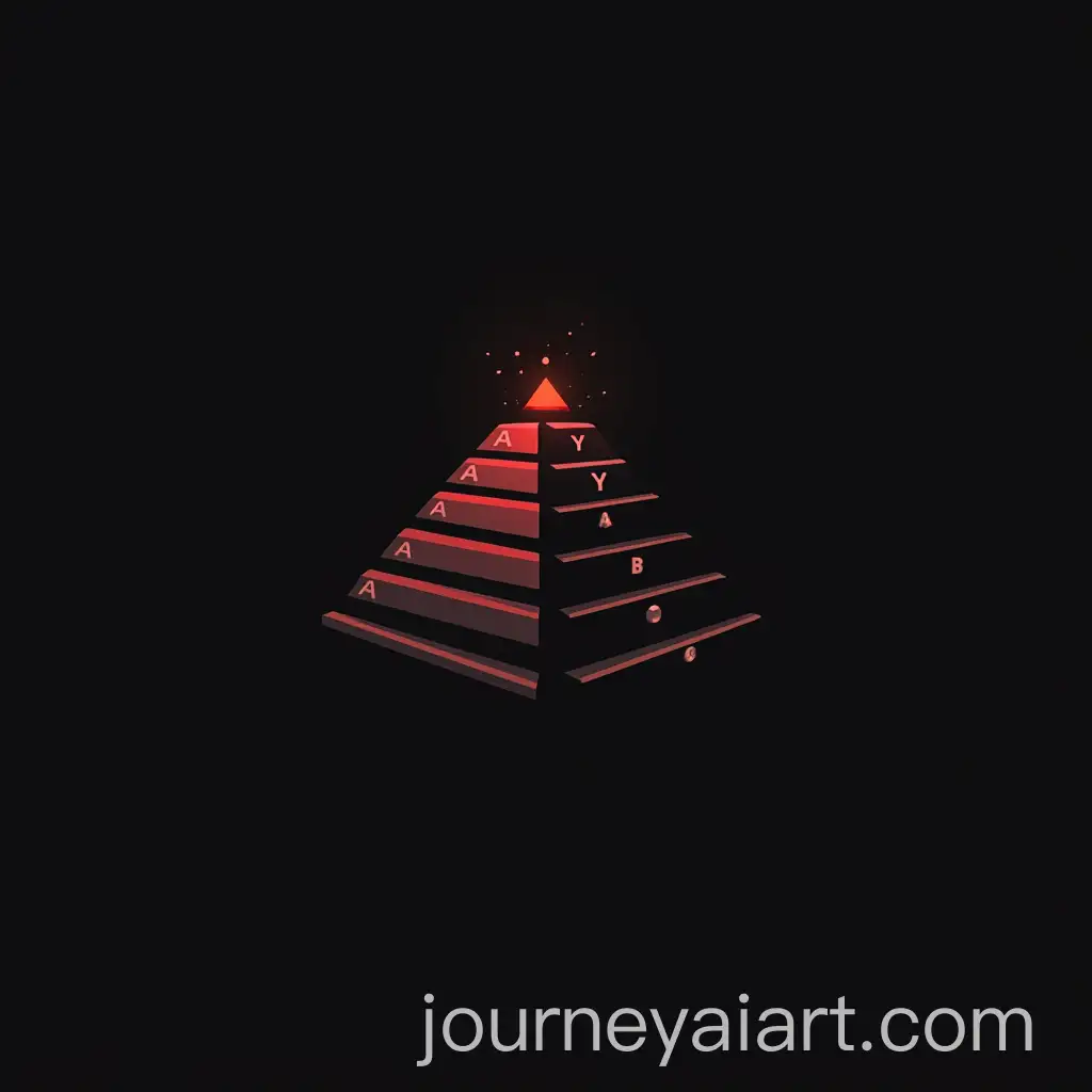 Minimalist-Aztec-Pyramid-Logo-with-Gaming-Buttons-and-Red-Accent