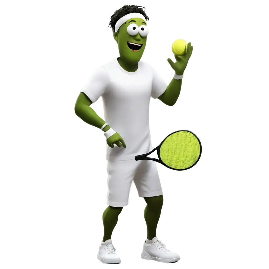 PNG-Image-of-a-Pickle-in-Tennis-Whites-Playing-Pickleball-Creative-Concept-for-Digital-Art