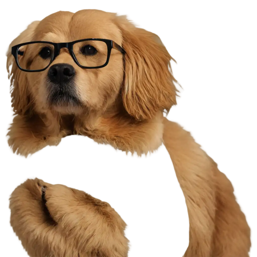 Adorable-Dog-Wearing-Glasses-PNG-Enhance-Your-Content-with-a-Quirky-Canine-Image