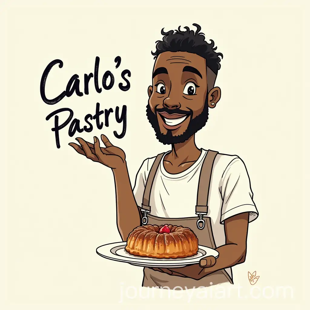 Black-Man-Holding-Pastry-with-Carloss-Pastry-Text