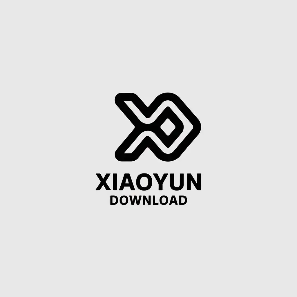 LOGO Design for Xiaoyun Download Minimalistic XY Symbol for Internet Industry