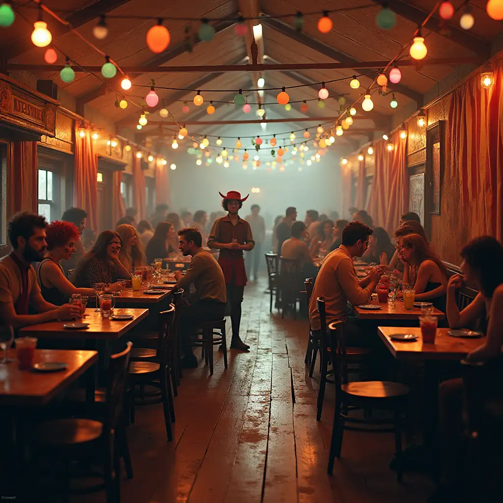 Circus-Refreshment-Area-with-Colorful-Lights-and-Mysterious-Atmosphere