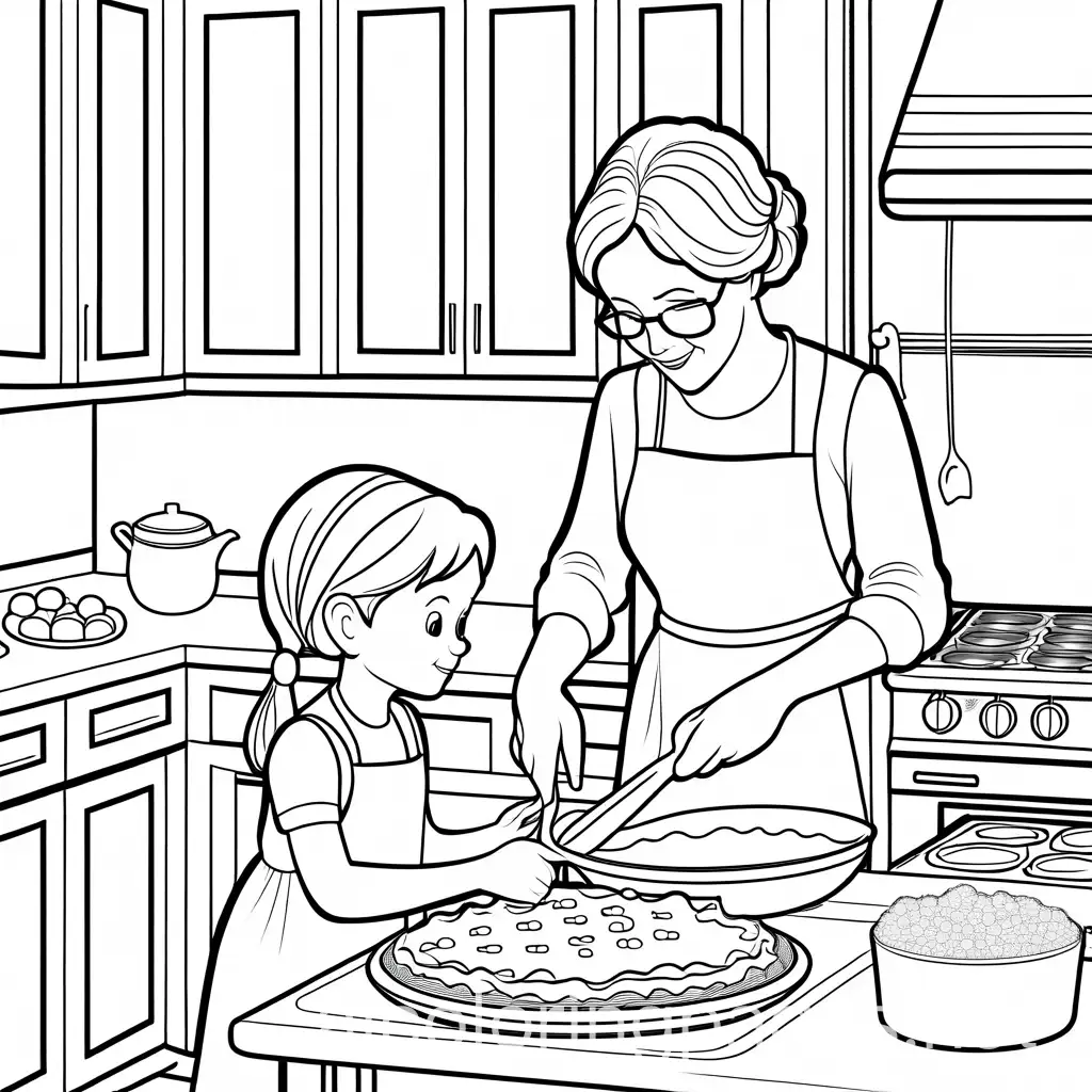 Girl-and-Grandmother-Baking-a-Pie-in-a-Cozy-Kitchen