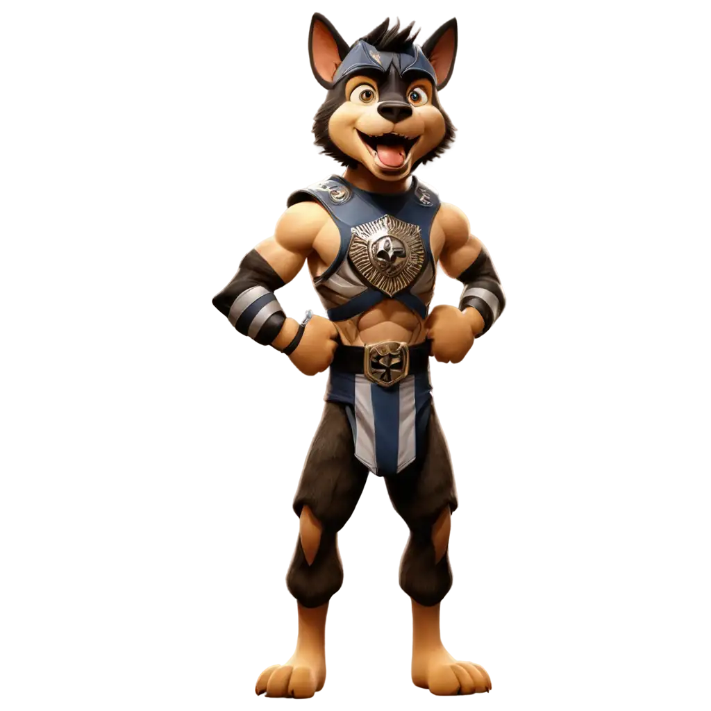 Detailed-PNG-Digital-Illustration-of-Muscular-Anthropomorphic-Dog-in-Gladiator-Attire