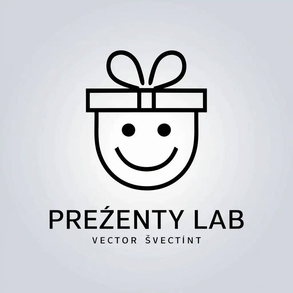 LOGO-Design-For-Prezenty-Lab-Minimalistic-Gift-and-Smile-Theme