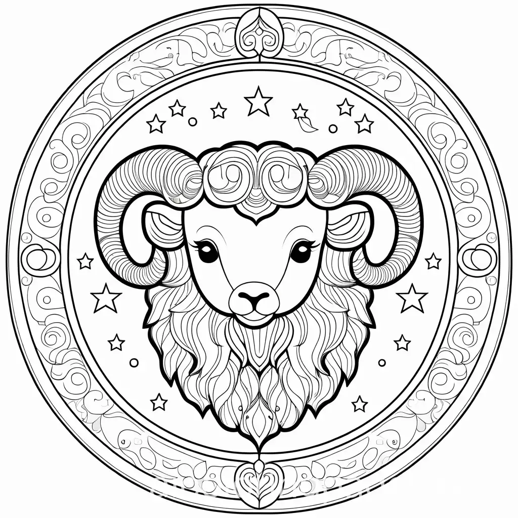 Cute-Aries-Zodiac-Ram-Coloring-Page-with-Sparkles