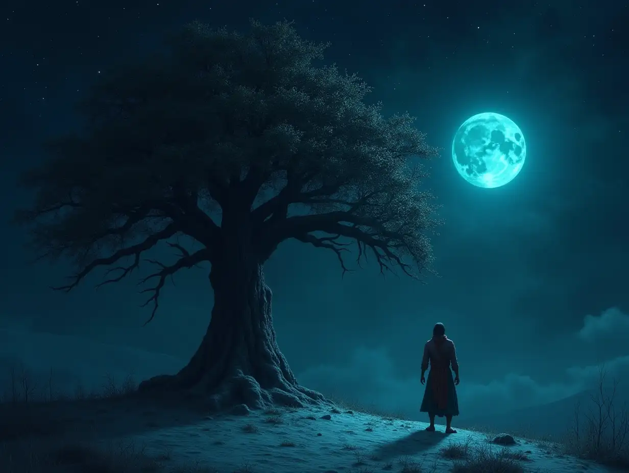 In a dark and chilly night, King Vikram once again lifted the ghost Betal off that tree with his shoulder.