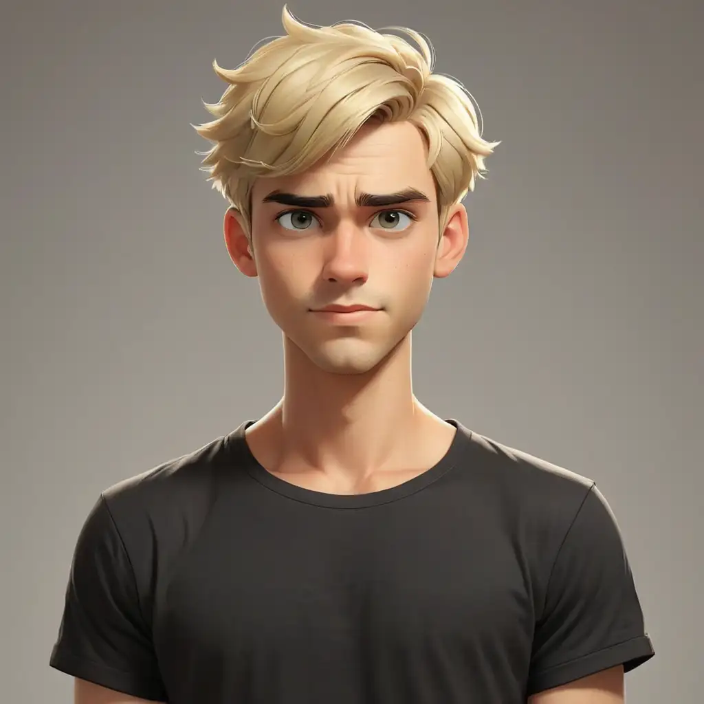 Young-Satisfied-Man-with-Short-Blonde-Hair-in-Black-Tshirt