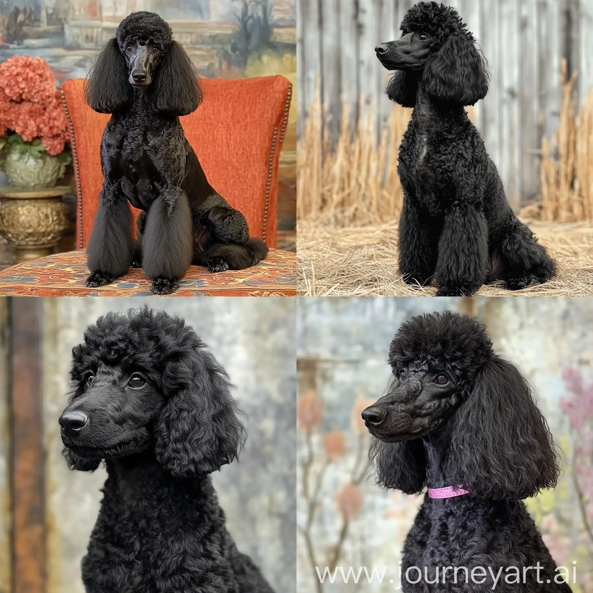 Elegant-Female-Standard-Poodle-in-Black-Color