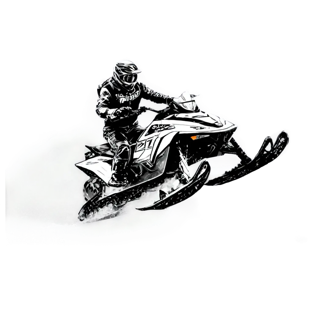 Snowmobile-in-Jump-Dynamic-Black-and-White-Comic-Art-PNG-Image