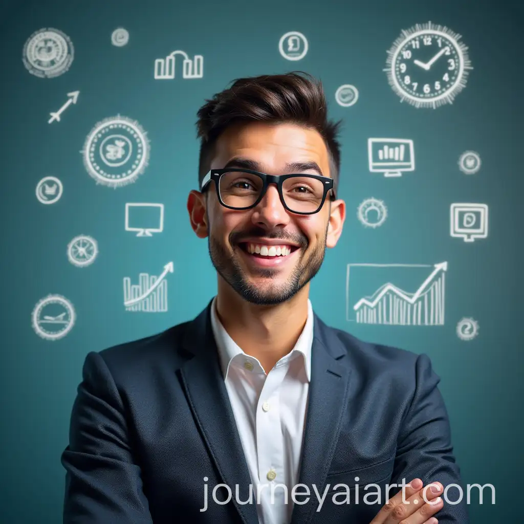 Enthusiastic-Creator-Embracing-Digital-Growth-with-Charts-and-Social-Media-Icons