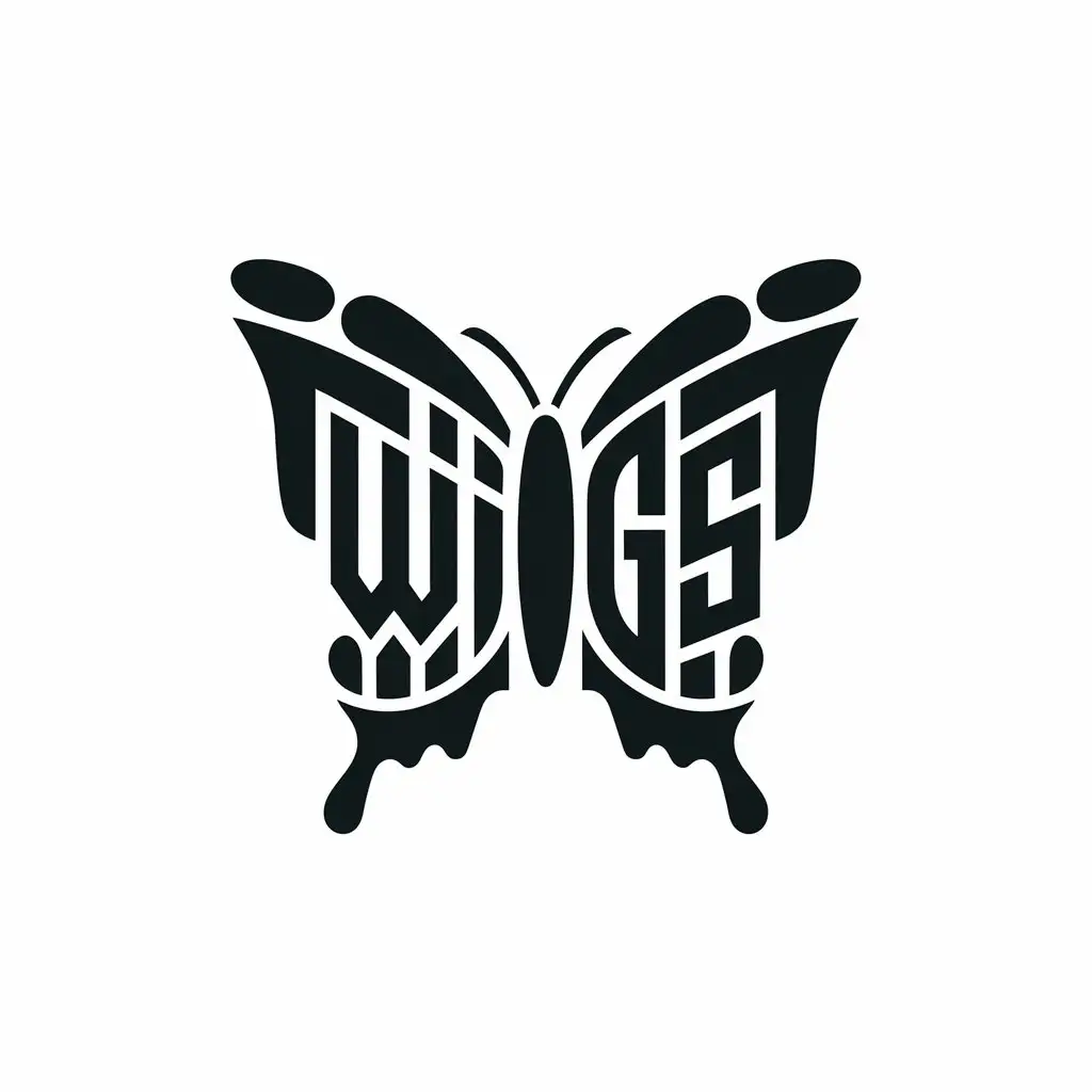 LOGO Design for Wings Mariposa Negra with Elegant and Moderate Symbolism for Event Industry