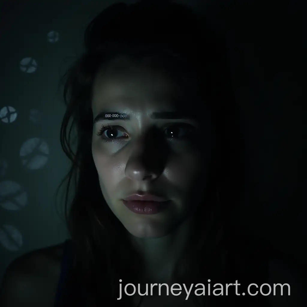 Young-Woman-in-Silent-Panic-withAI-Image-Prompt-Expansion-Digital-Glitch-Effects-and-Psychological-Horror-Atmosphere