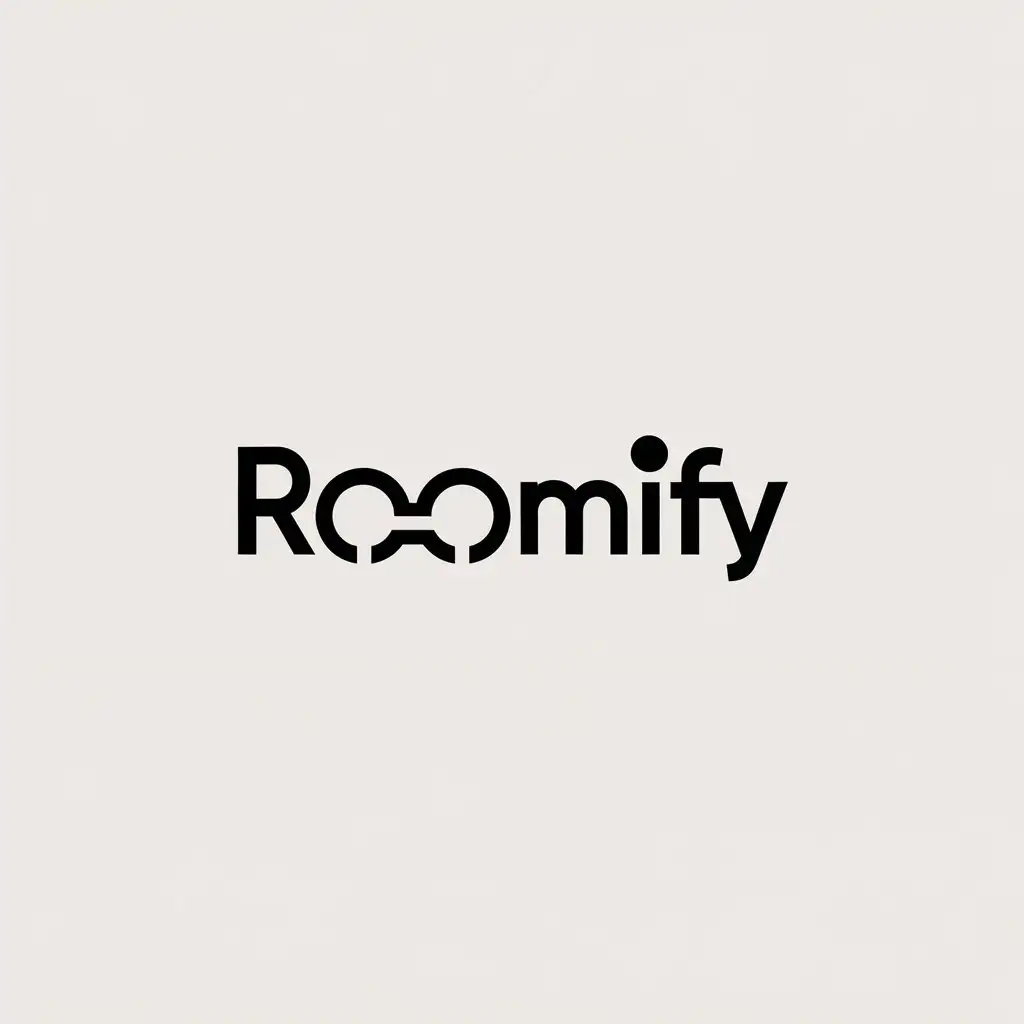 LOGO Design for Roomify Minimalistic Vector Logo for Home Family Industry with Clear Background