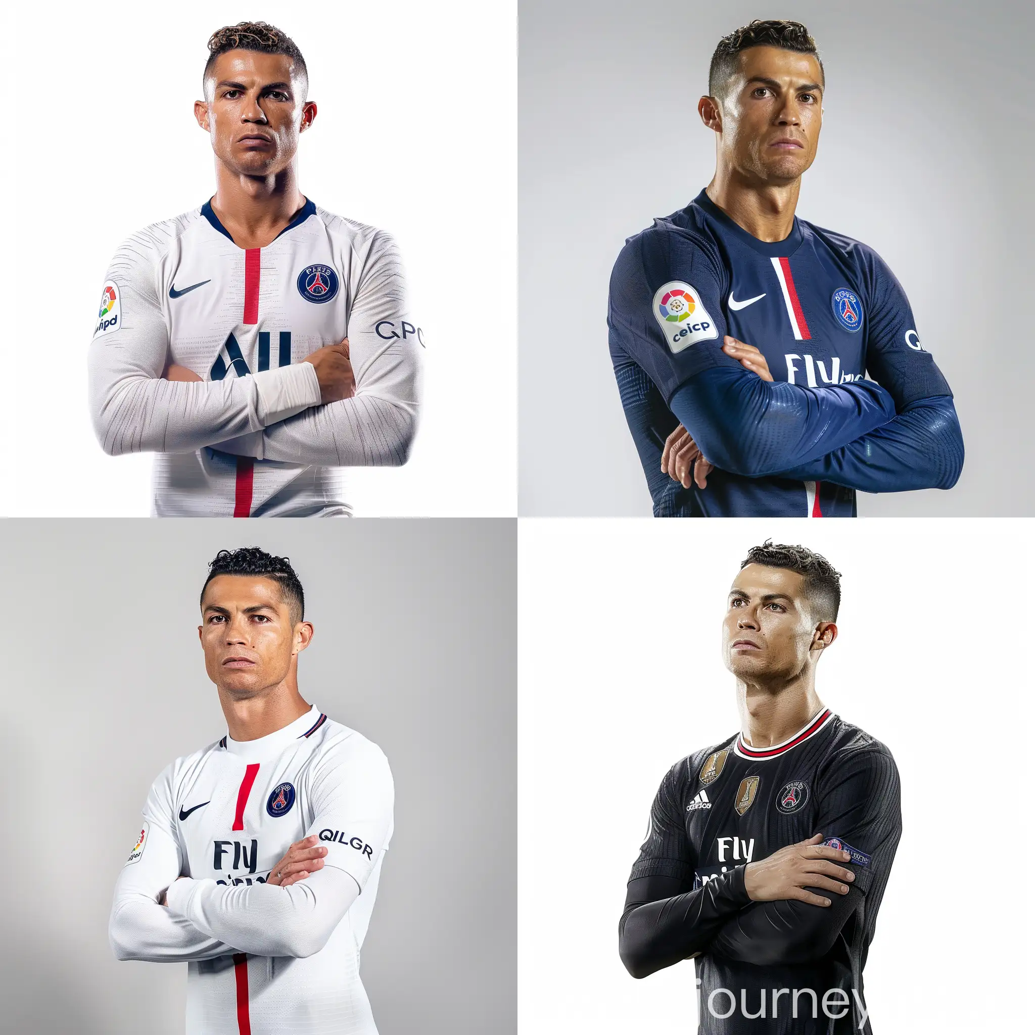 Christiano-Ronaldo-PSG-Form-Standing-Hands-Folded-White-Background-Full-Size-8K-HDR-Professional-Lighting