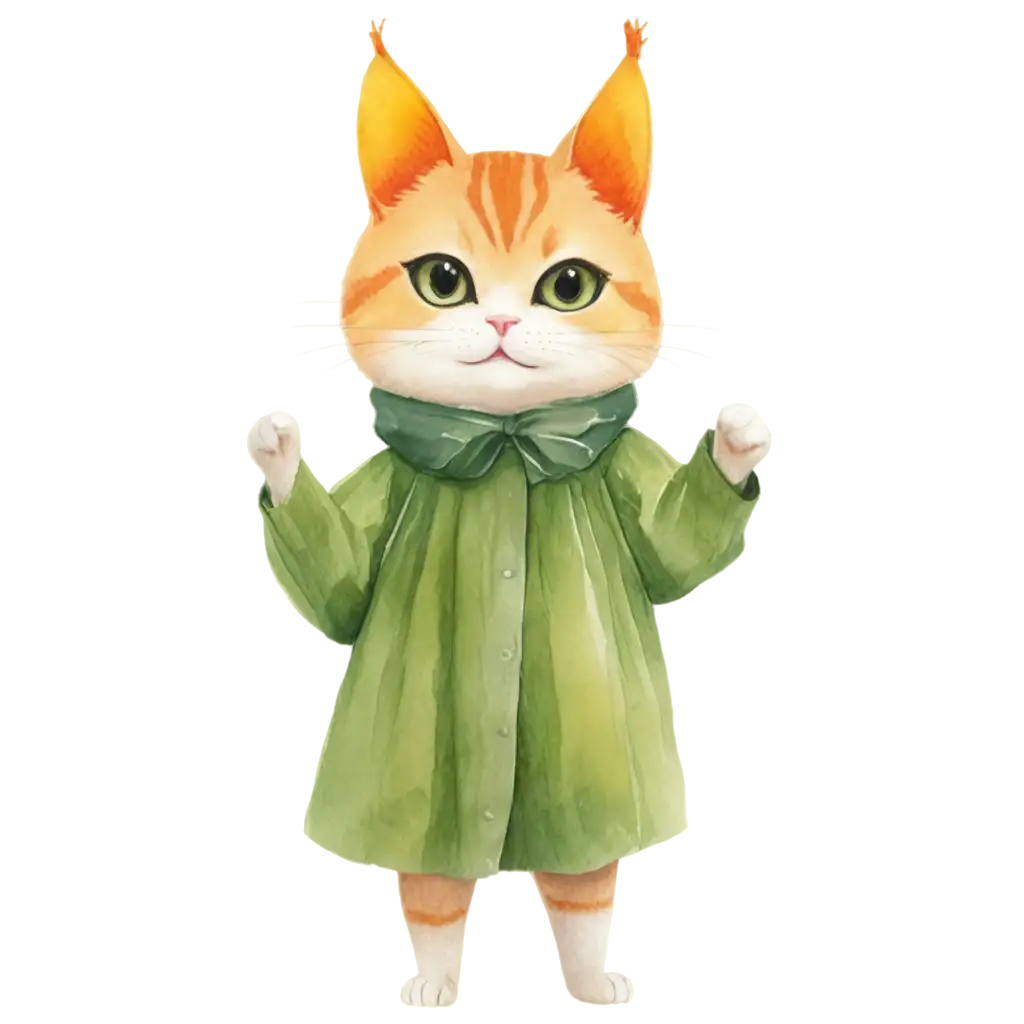 anime cat in vegetable costume