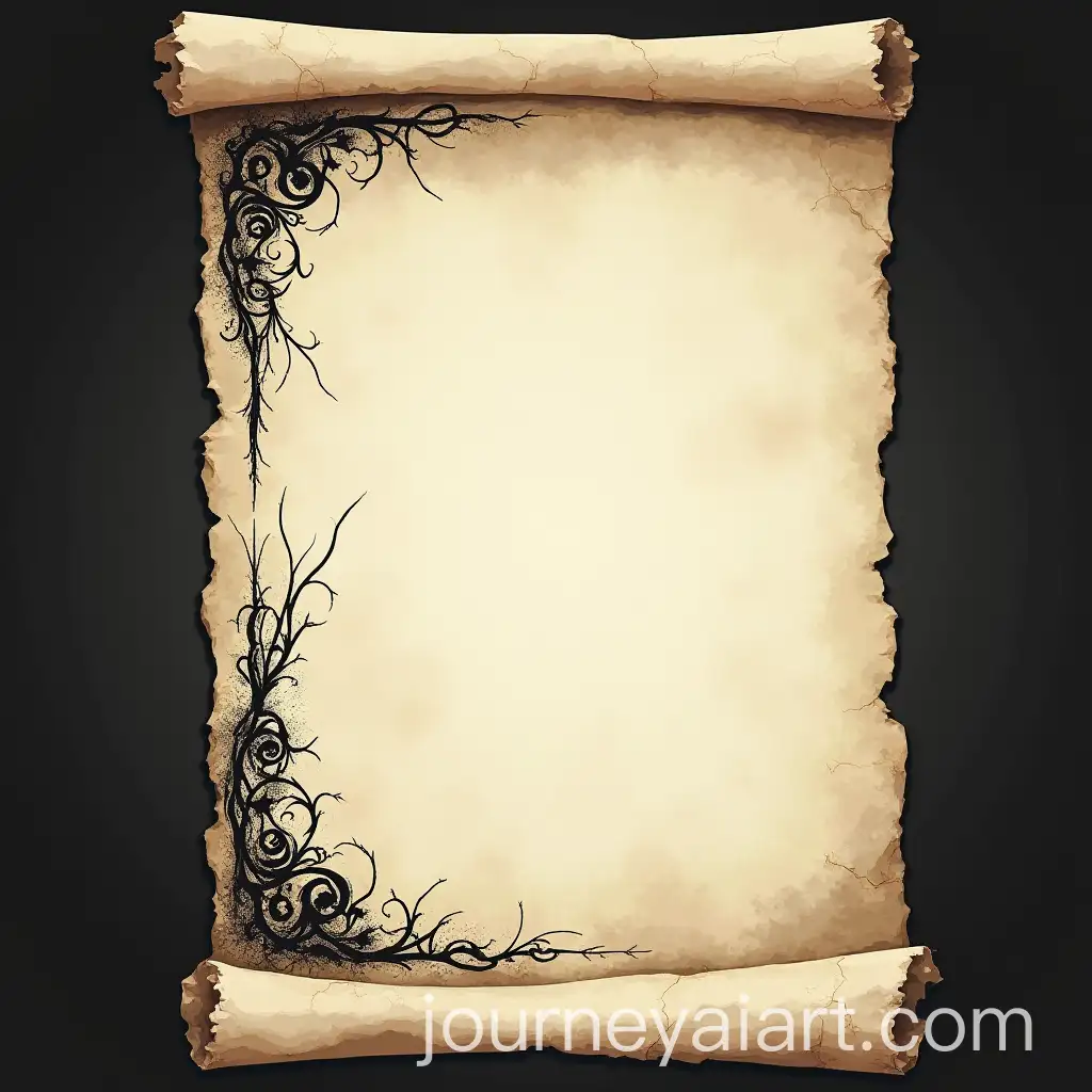 Gothic-Writing-Paper-with-Dark-Motifs-and-Worn-Parchment-Texture