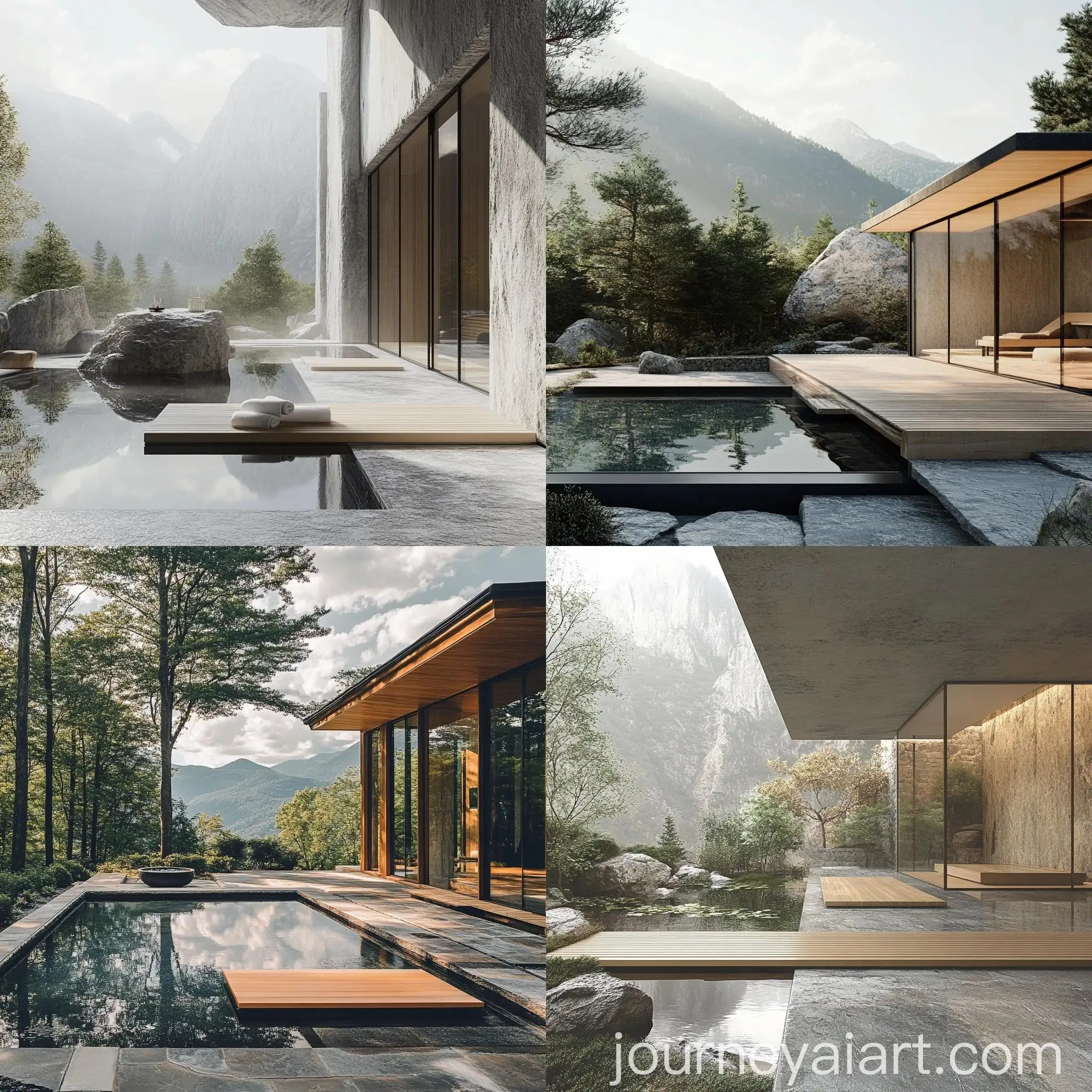 Minimalist-Zen-Retreat-in-Mountain-Setting-with-Meditation-Garden-and-Hot-Spring-Bath