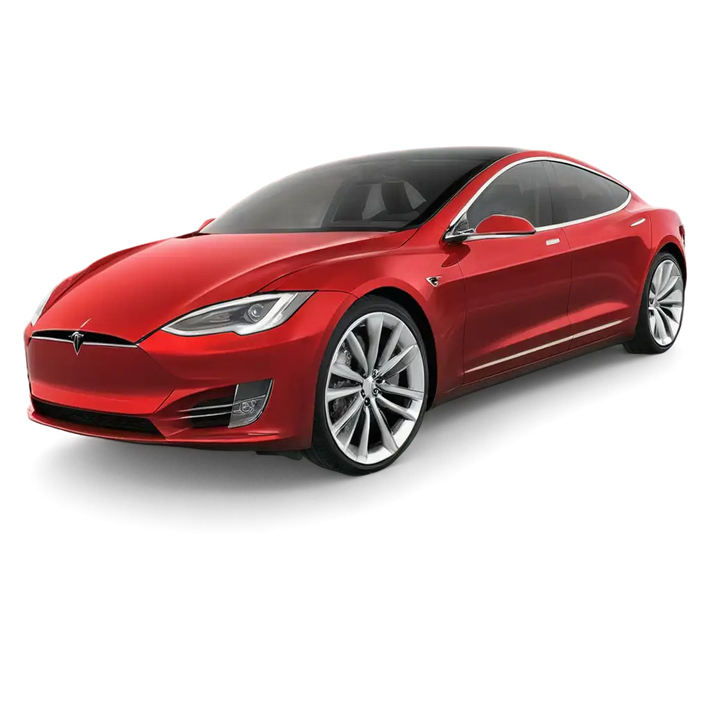 generate Tesla M model Red color front view