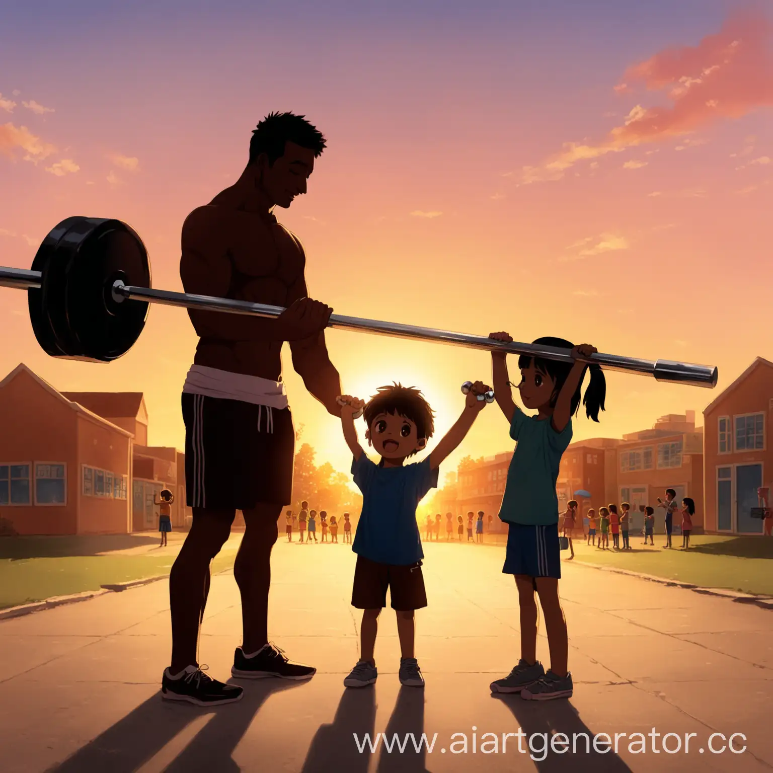 Musical-Artist-Selling-Barbell-to-First-Grader-at-Sunset