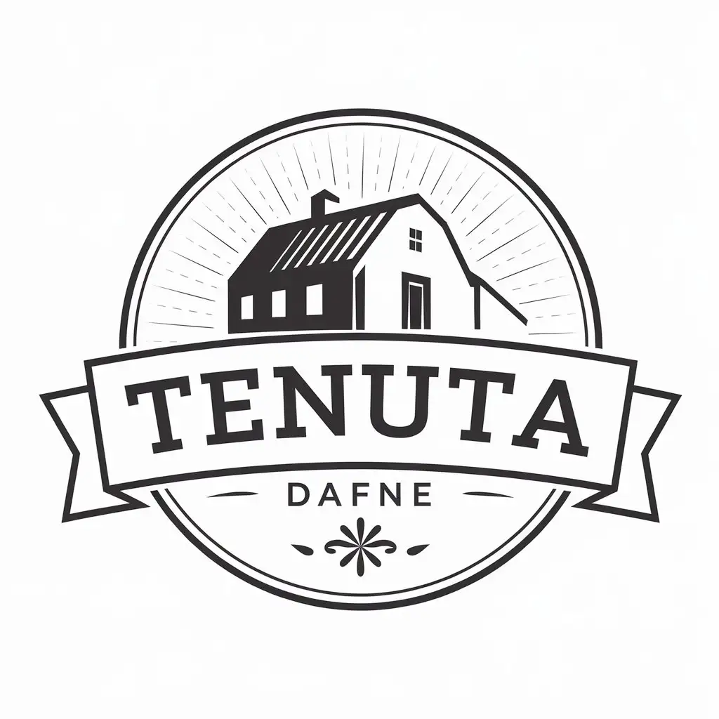 LOGO Design for Tenuta Dafne Farmhouse Symbol with Elegant Moderate Style for Events Industry