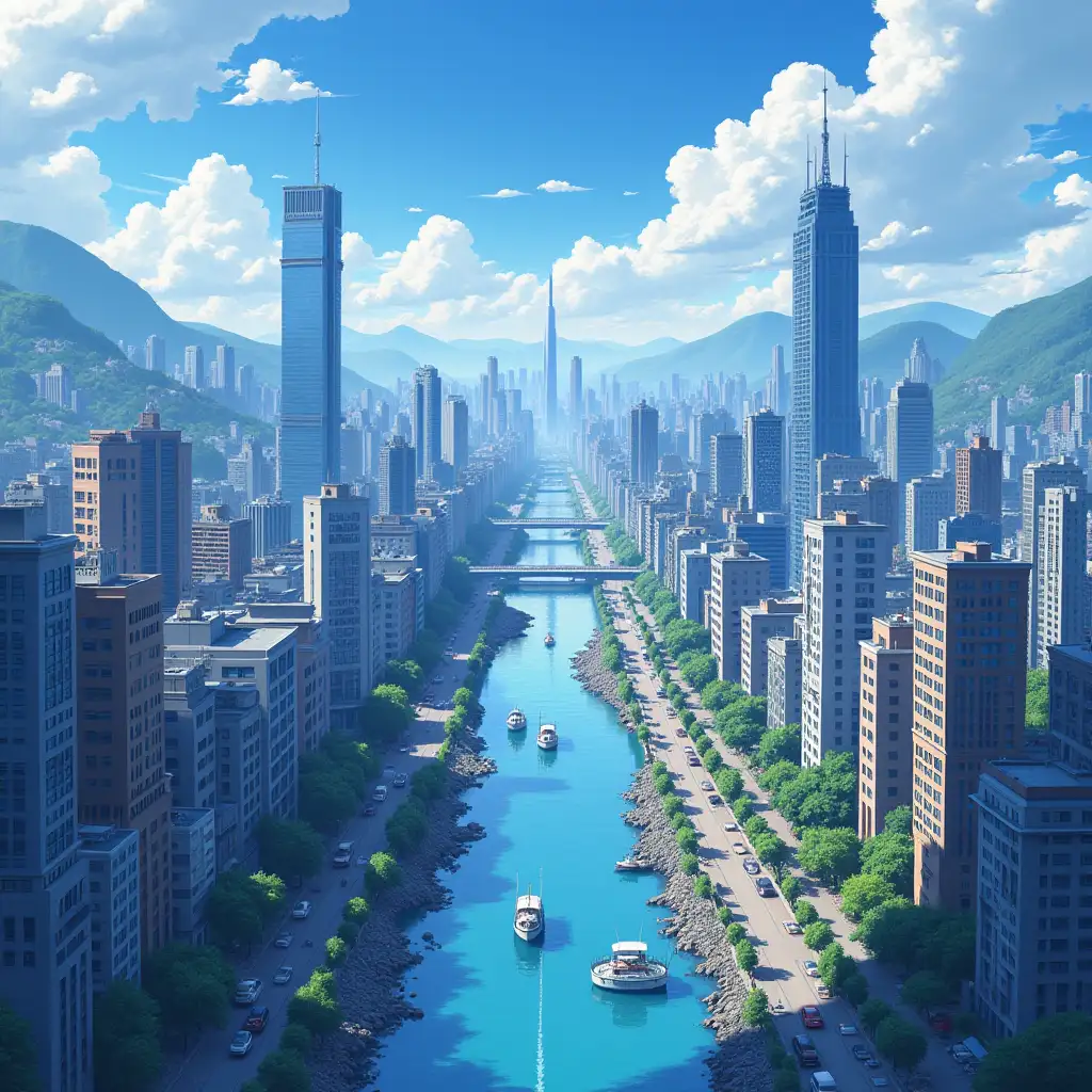 Cityscape anime 4d