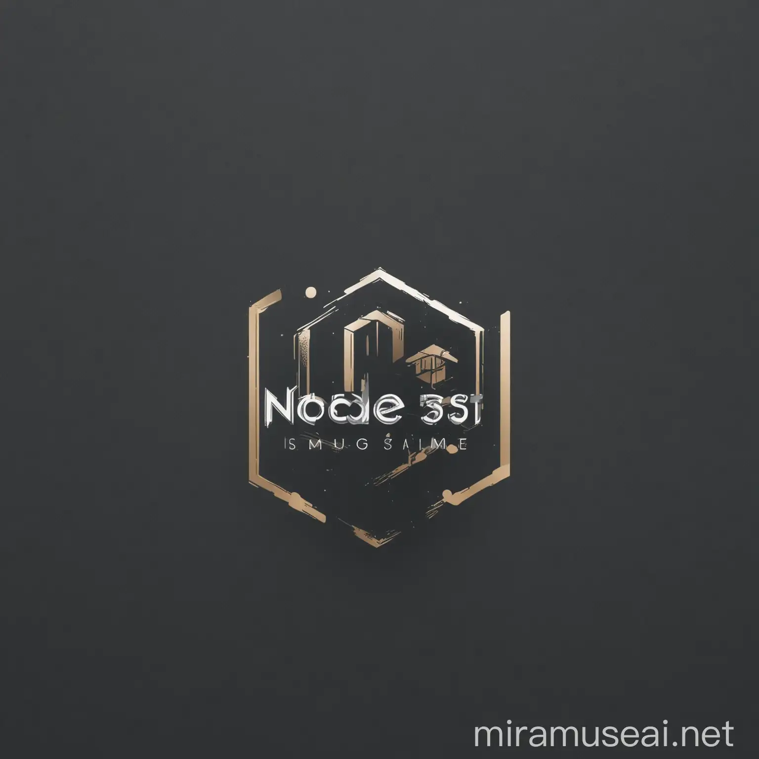 Minimalist Real Estate Logo Design with Node Symbol