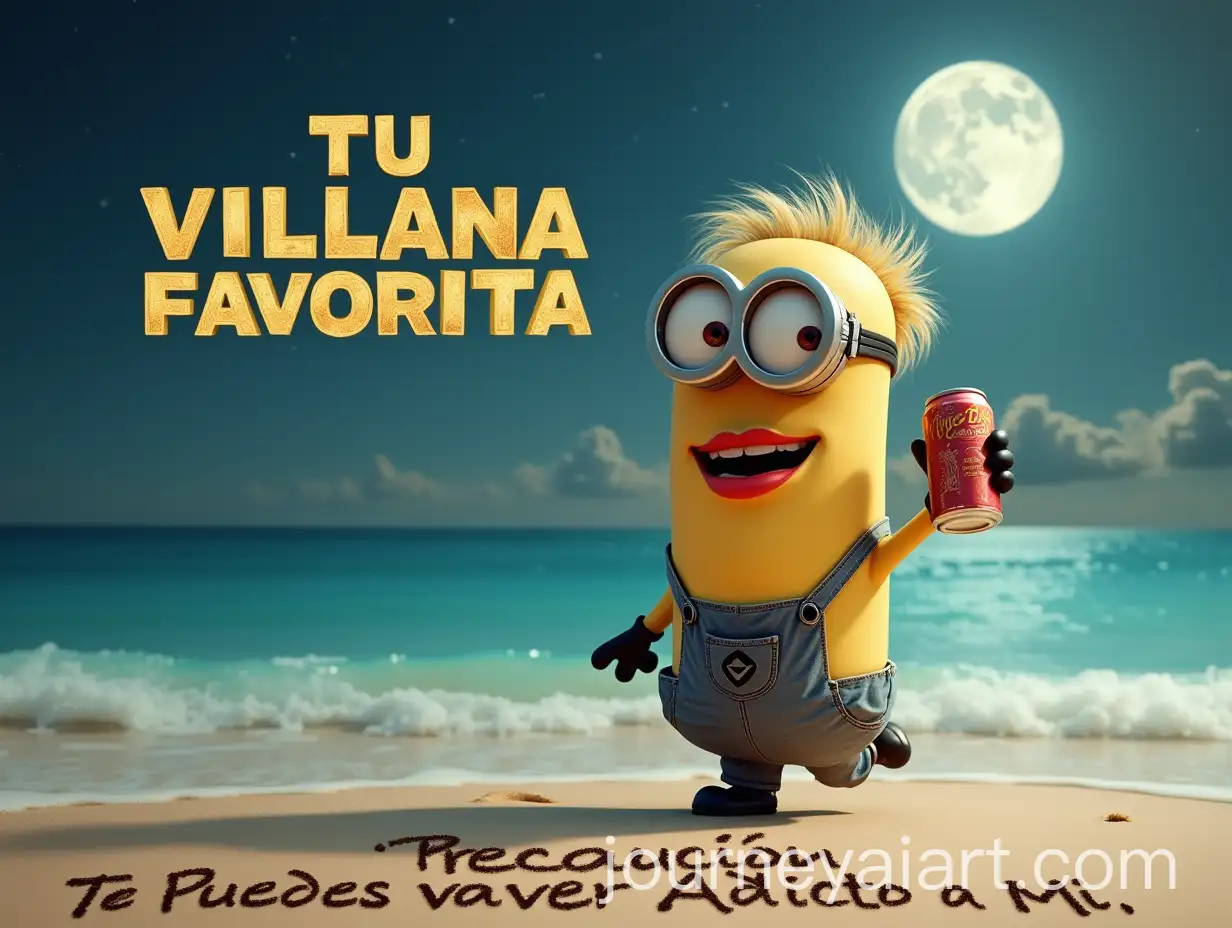 Sexy-and-Sassy-Female-Minion-Dancing-Reggaeton-by-the-Sea-with-Starry-Sky-and-Full-Moon