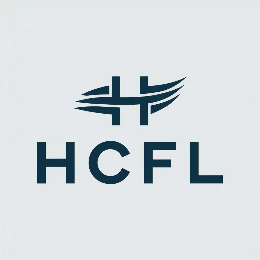 LOGO Design for HCFL Modern Vector Design with Clear Background and Bold Typography