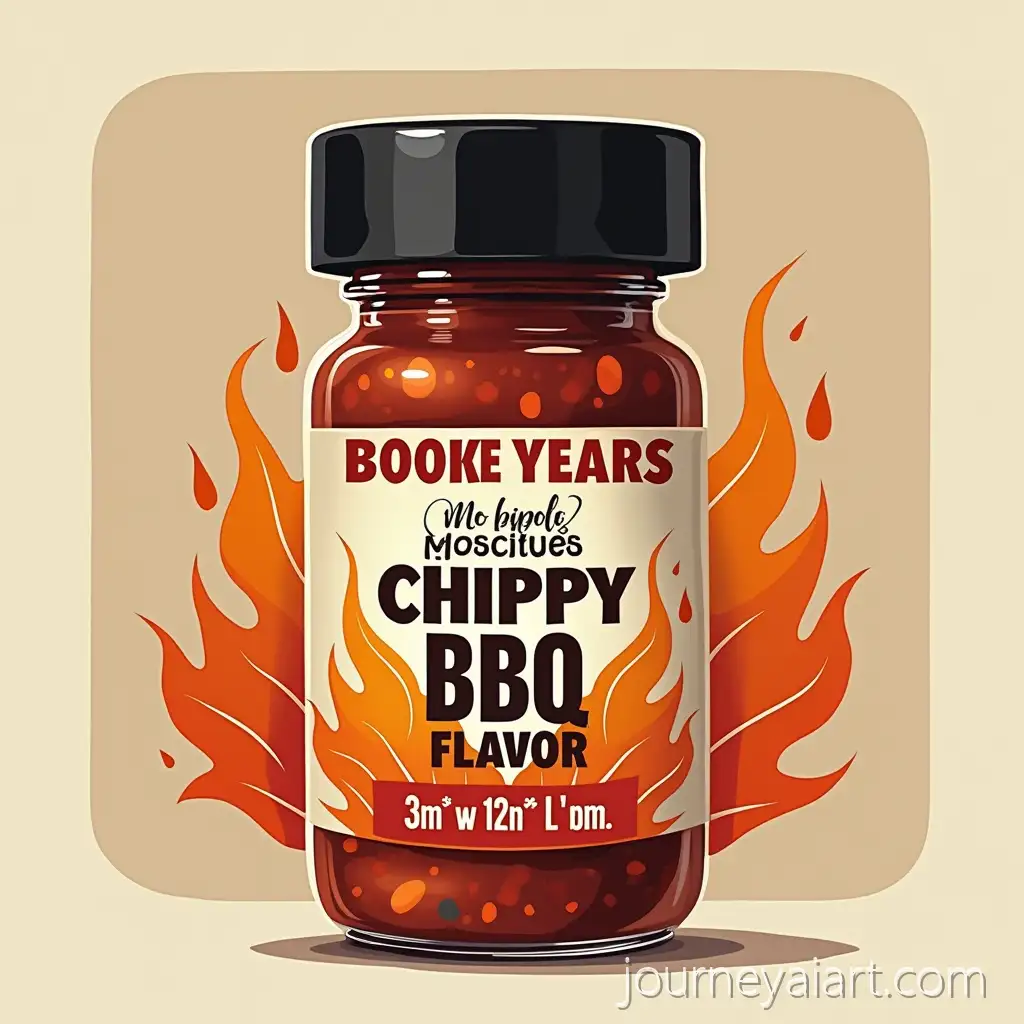 Chippy-BBQ-Flavor-Snack-Label-Packaging-DesignPrintable-BBQ-Label-25in-x-15in