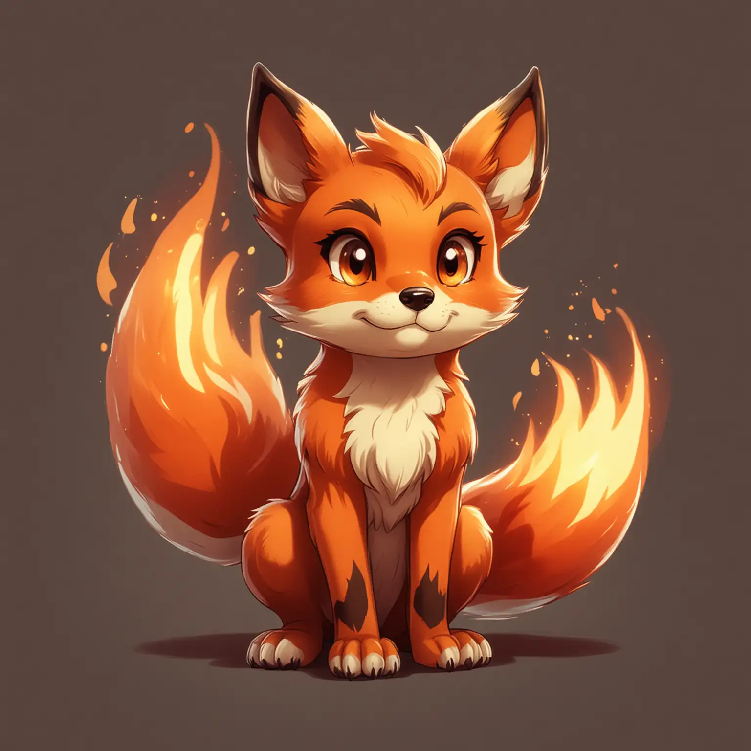 Cartoon Fox Pokemon Style Mature Fox Drawing in Playful Animation