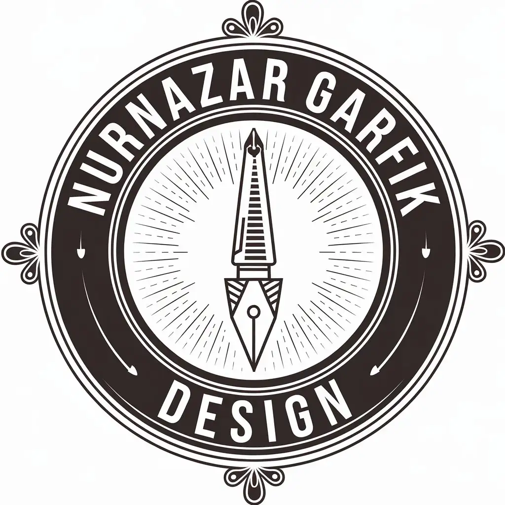 LOGO Design for Nurnazar Garfik Design Vector Logo with Pentool Symbol