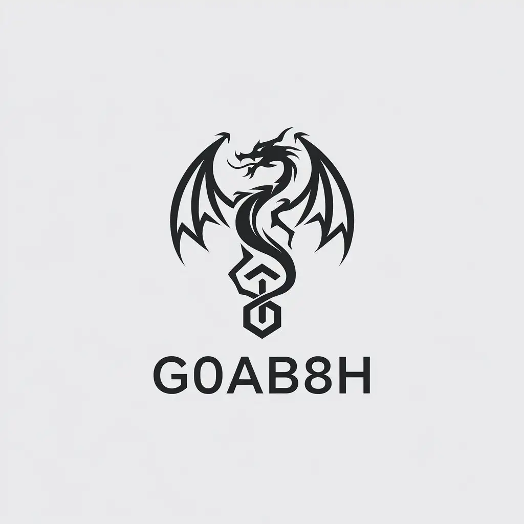 LOGO Design for G0AB8H Dragon Symbol with Minimalistic Style for Religious Industry