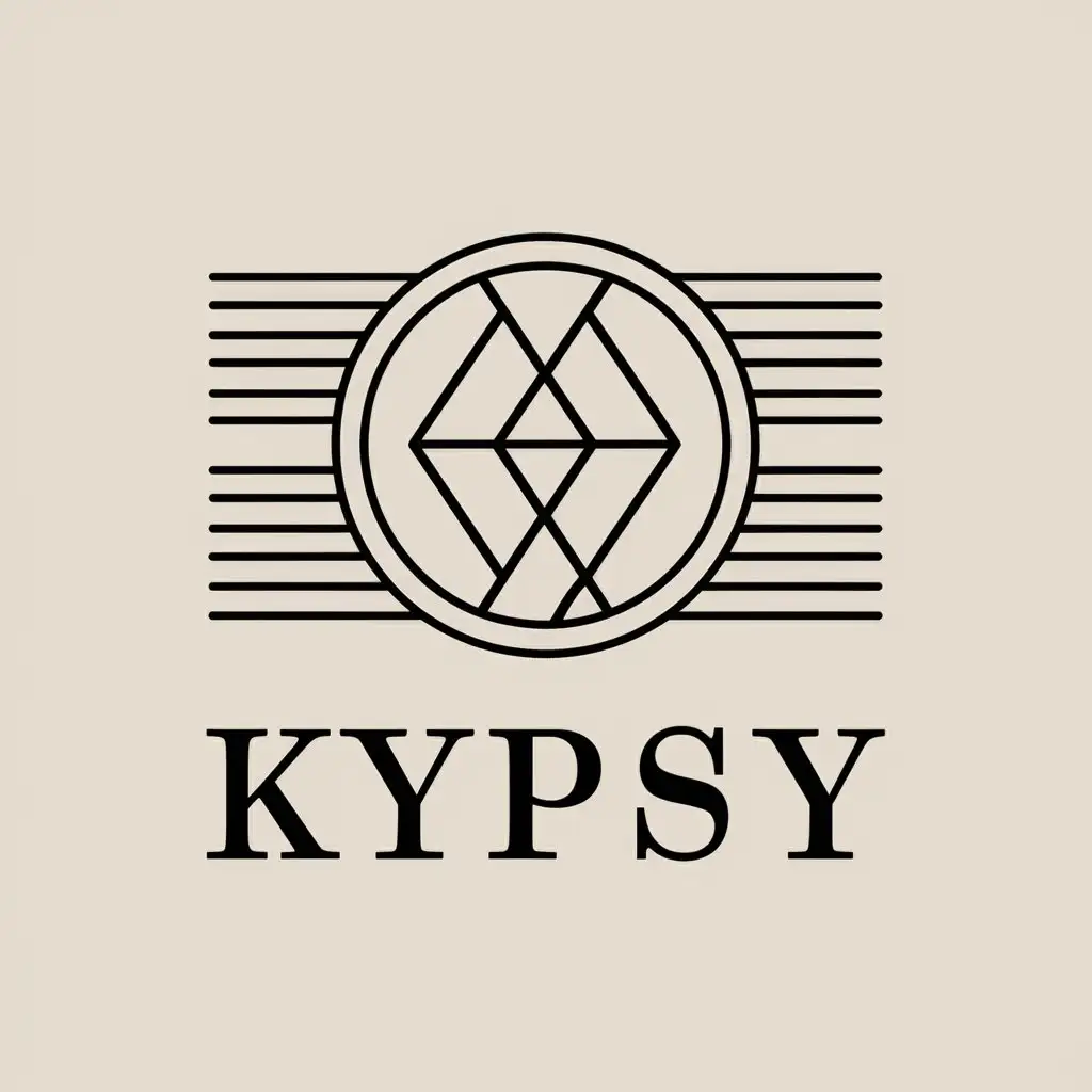 a vector logo design,with the text "KYPSY", main symbol:Straight lines,Moderate,clear background