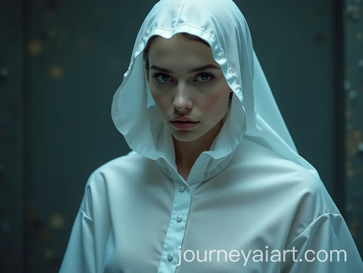 Female-Model-in-Ghost-Uniform-with-Ethereal-Atmosphere