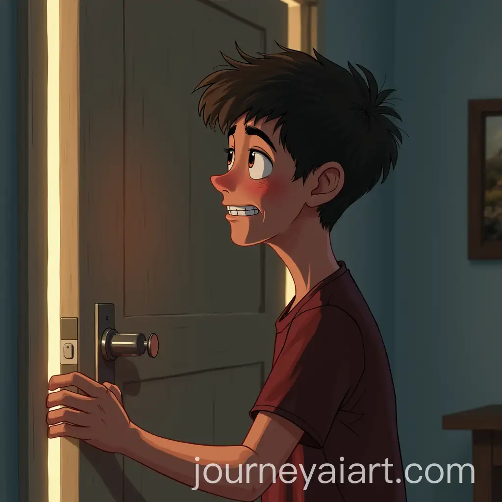 Max-Opening-the-Door-with-a-Slight-Smile-Despite-His-Sadness