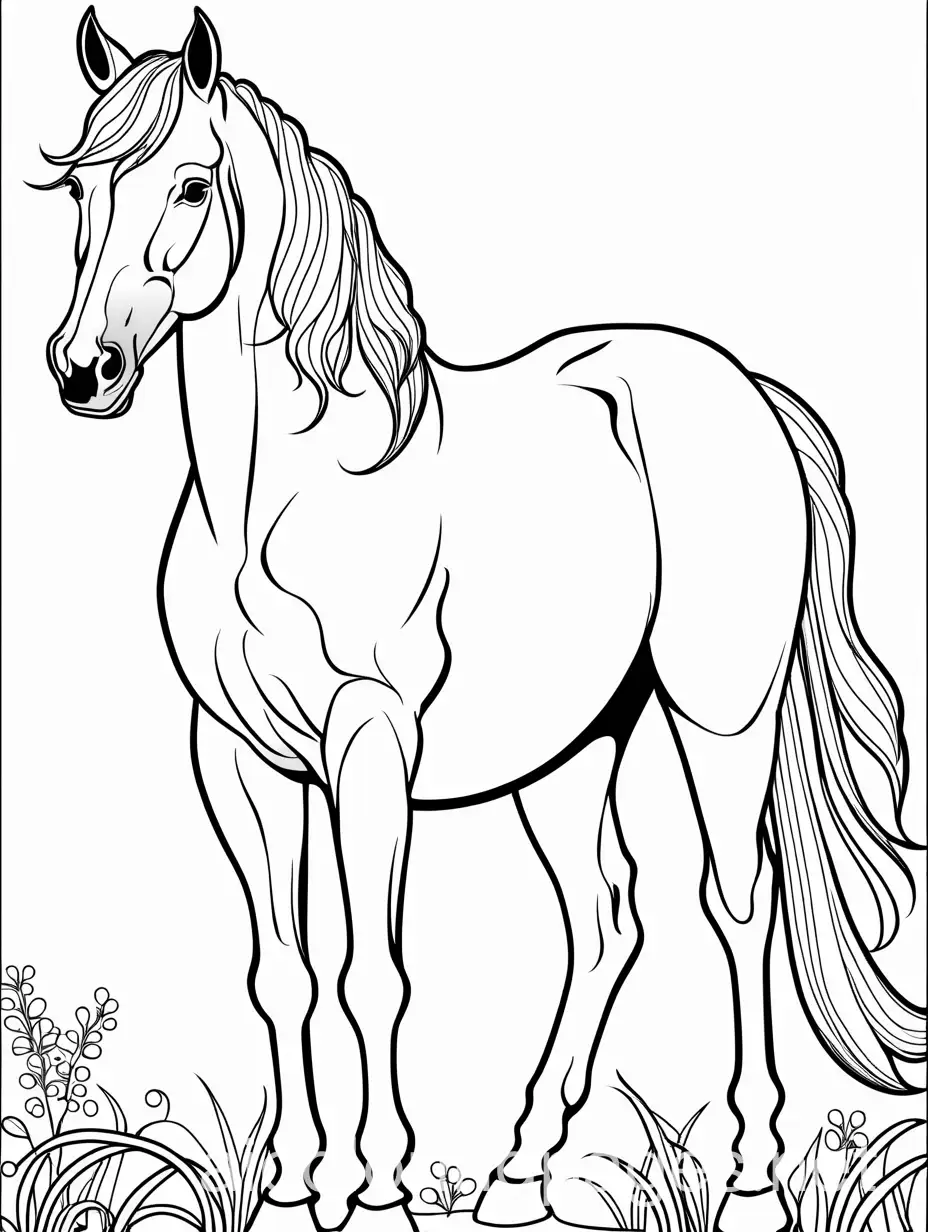 Simple-Horse-Coloring-Page-for-Kids