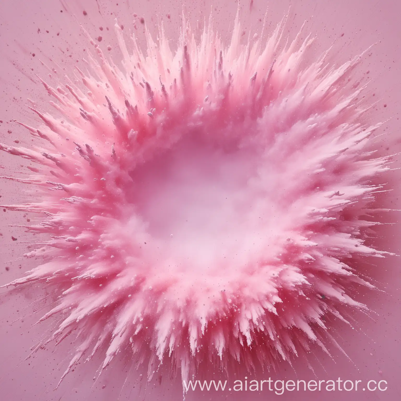 background gently pinkish color in the center as if a small explosion of powder