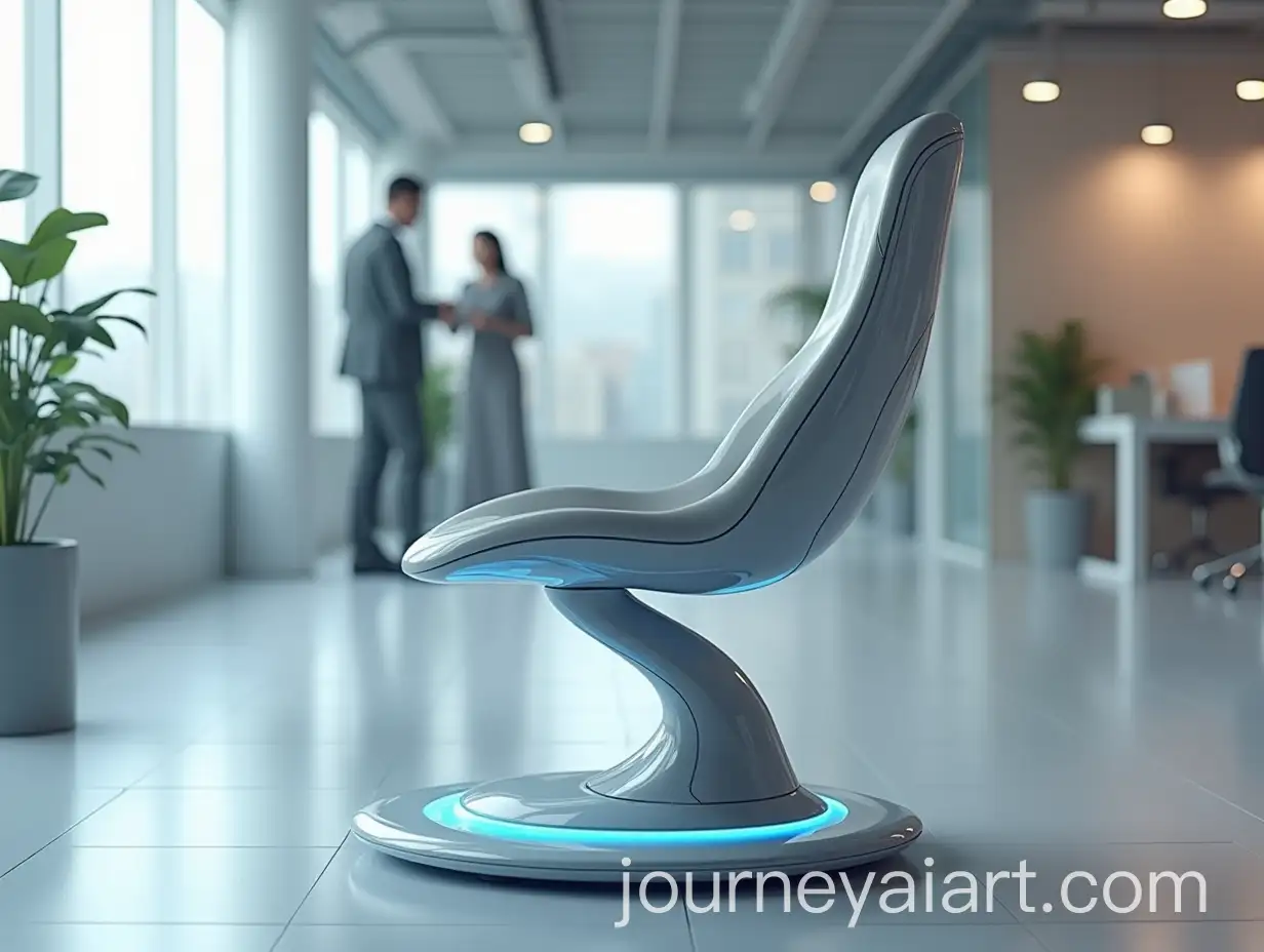 Futuristic-Levitating-Workspace-Chair-in-HighTech-Office-Environment