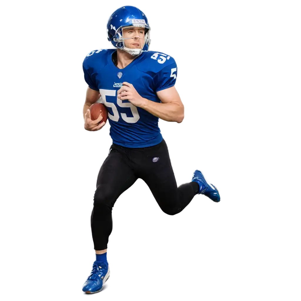 Dynamic-PNG-Image-of-Running-Football-Player-in-Royal-Blue-Jersey-and-Black-Pants