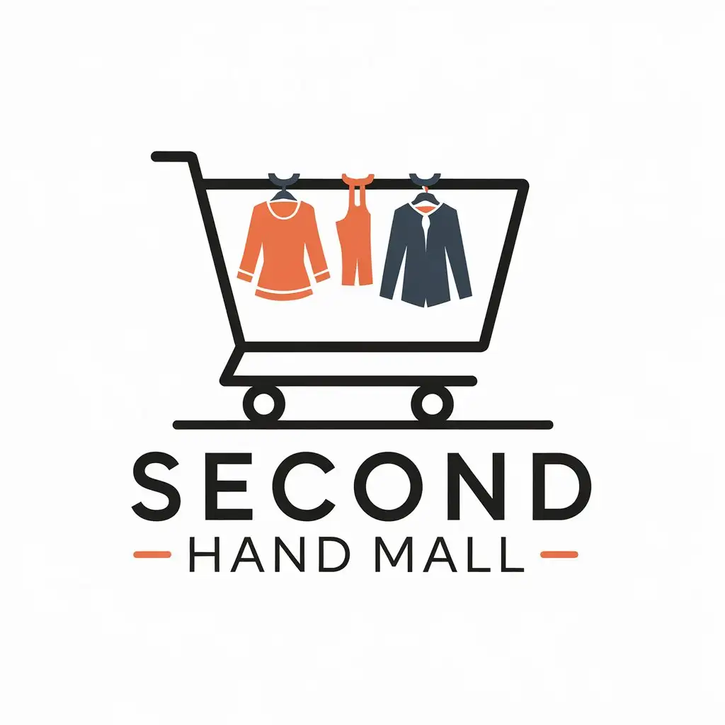 LOGO Design for Second Hand Mall Modern Vector with Clear Background and Minimalist Symbol