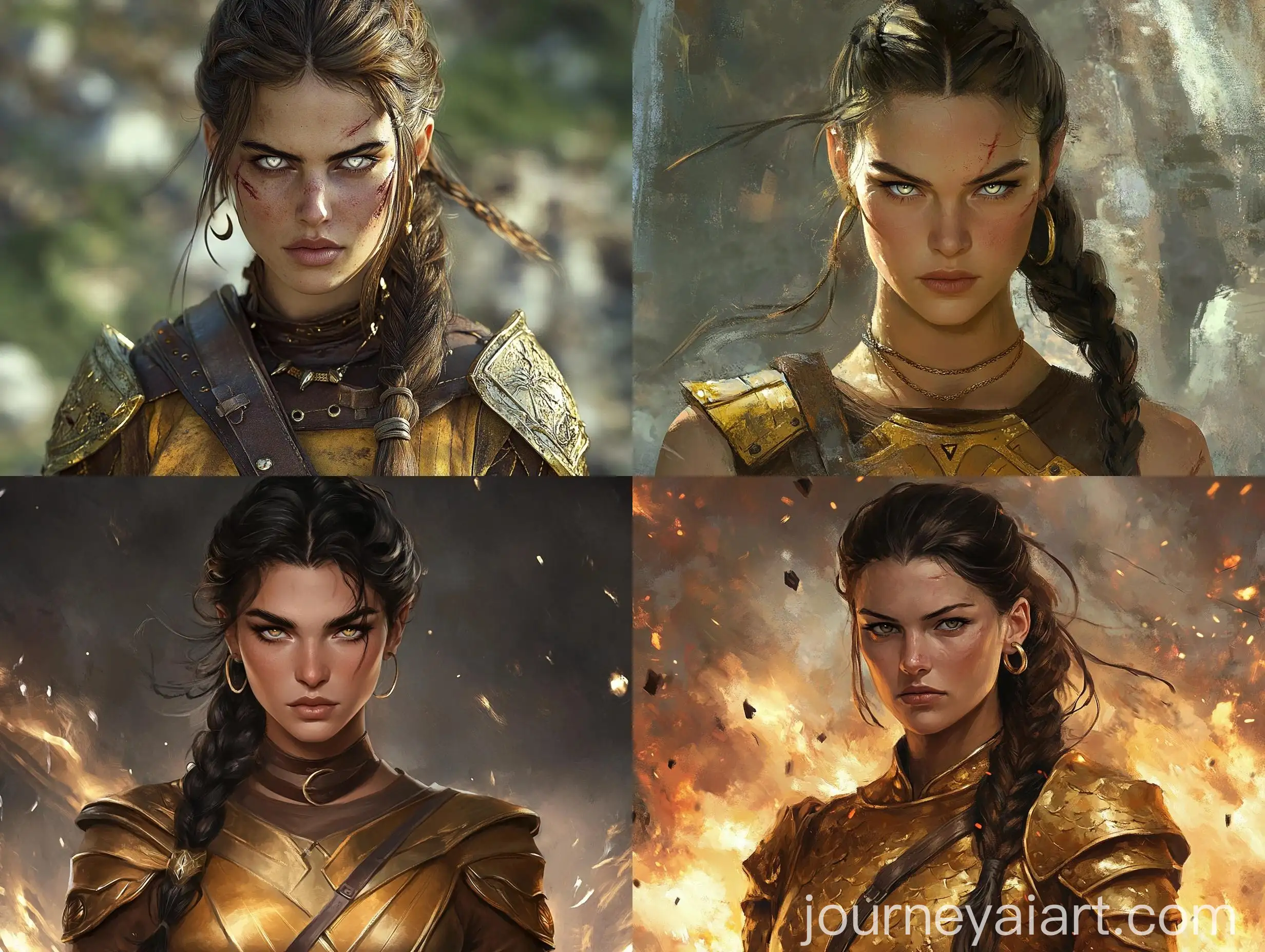 Experienced-Demon-Warrior-Amid-PostWar-Destruction