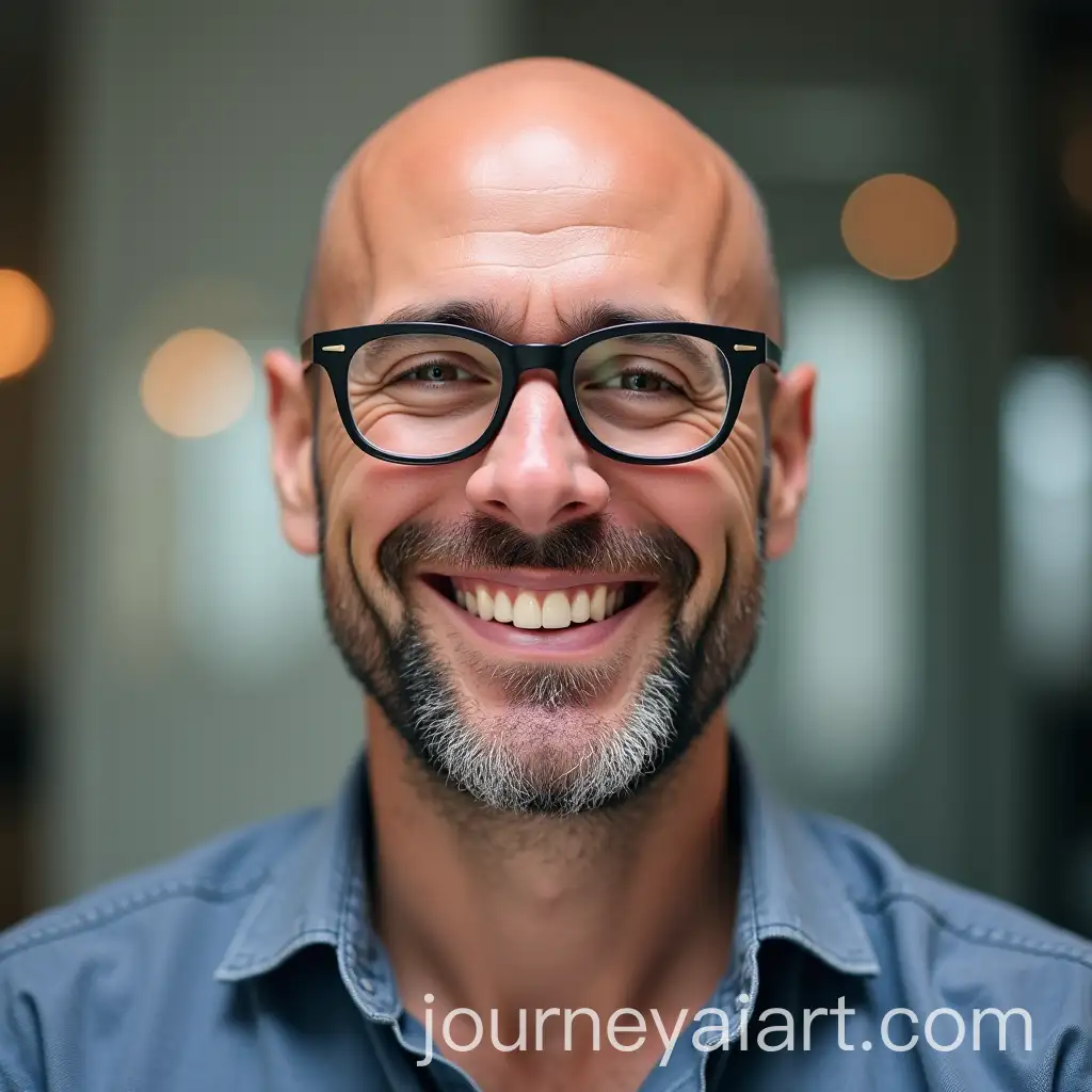 Cheerful-Bald-Business-Owner-with-Glasses-in-Professional-Setting