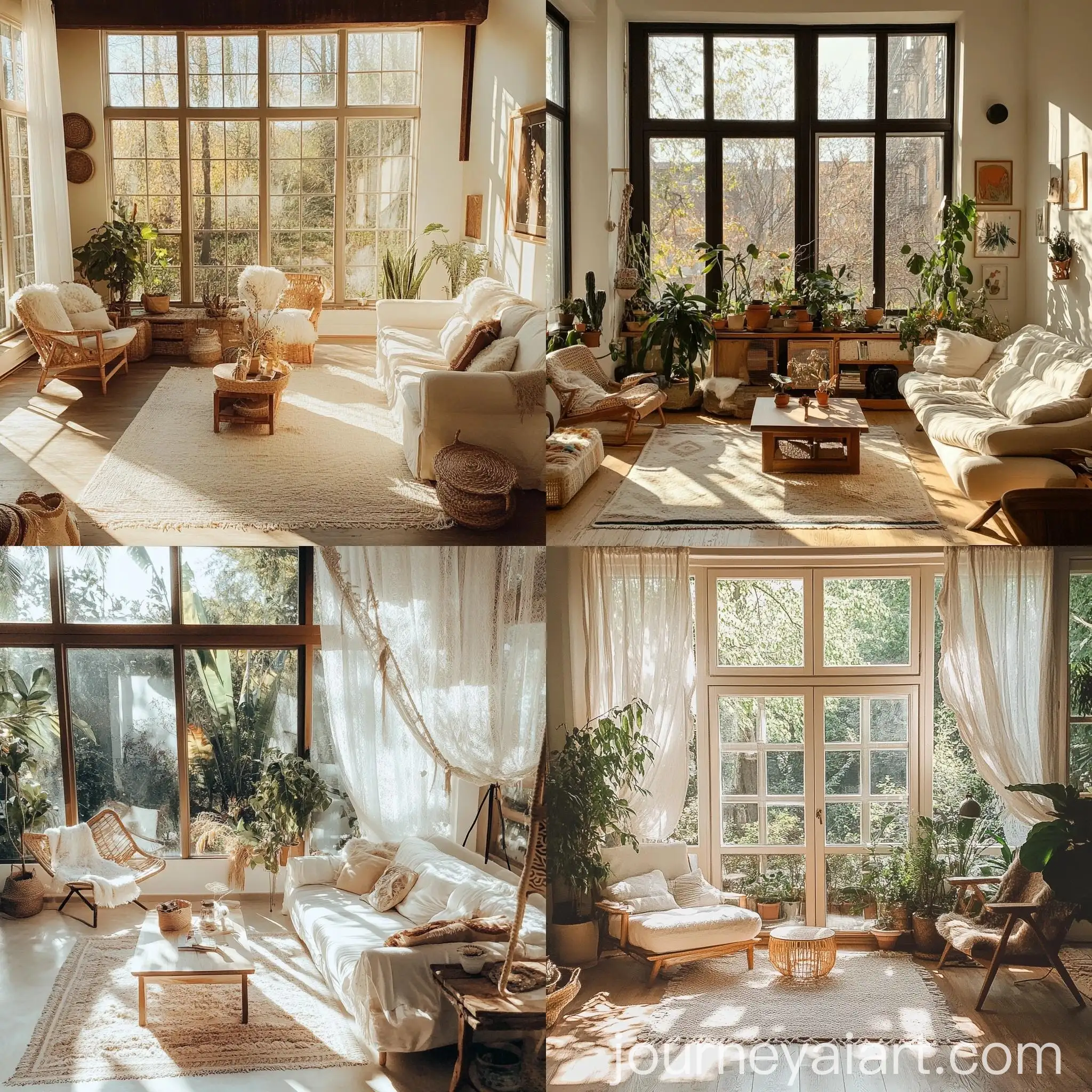 Boho-Style-Home-with-Large-Window-and-Sunlit-Interior