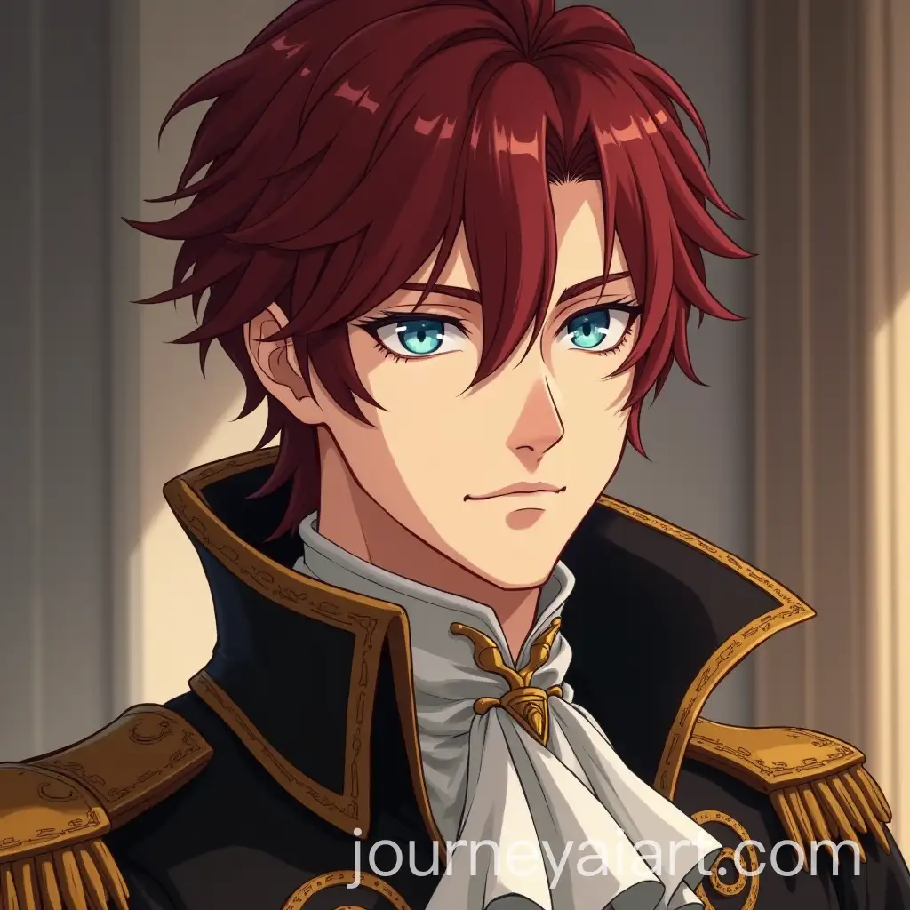 Confident-Medieval-Prince-with-Wine-Red-Hair-at-aAI-Image-Prompt-Expansion-Royal-Ball